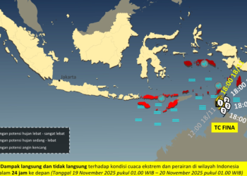 Dampak Cuaca Ekstrem di Wilayah Timur Indonesia Setelah Terbentuknya Siklon Tropis Fina
